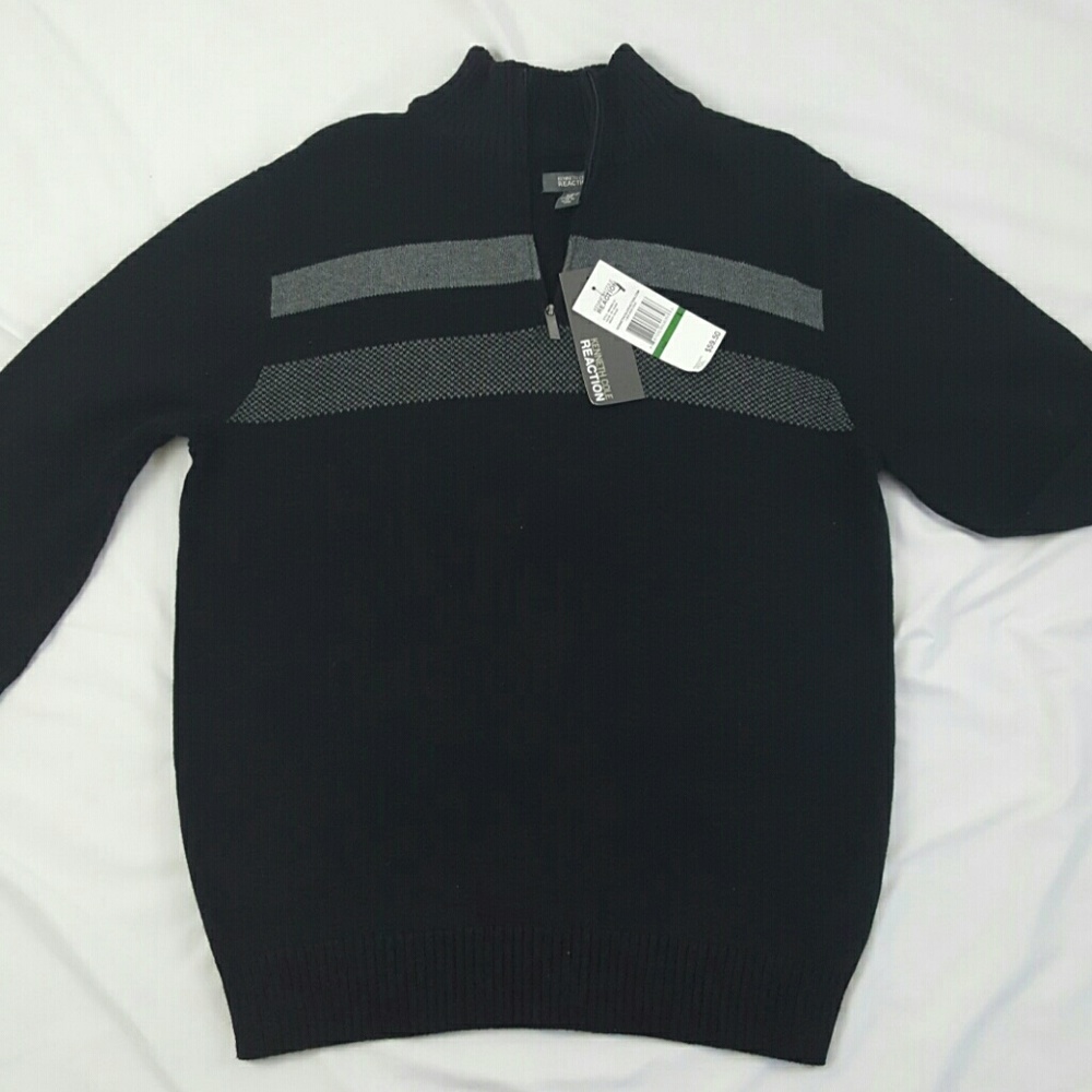 (NWT) Black & Grey Kenneth Cole Reaction Pullover